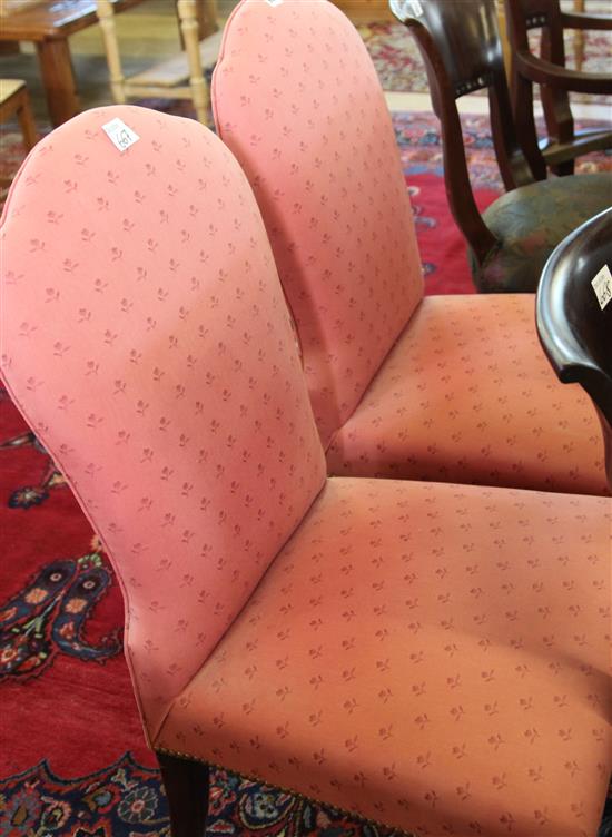 Pair of upholstered bedroom chairs